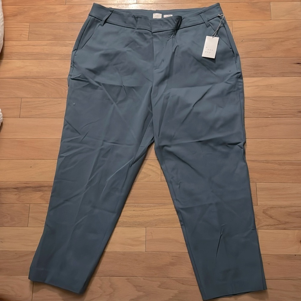 A New Day | Women’s High Rise Stretch Trouser | Dusty Blue | Size 18W | NWT